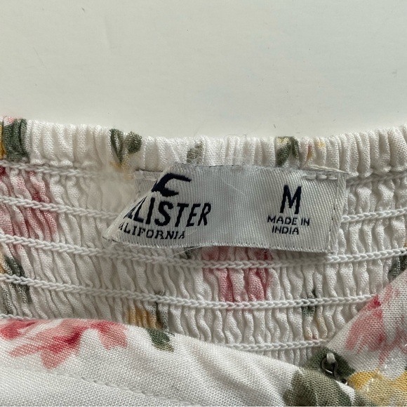 Hollister Women’s  Babydoll Dress Sz M Floral Mini Tiered Festival Concert Boho - Picture 3 of 8